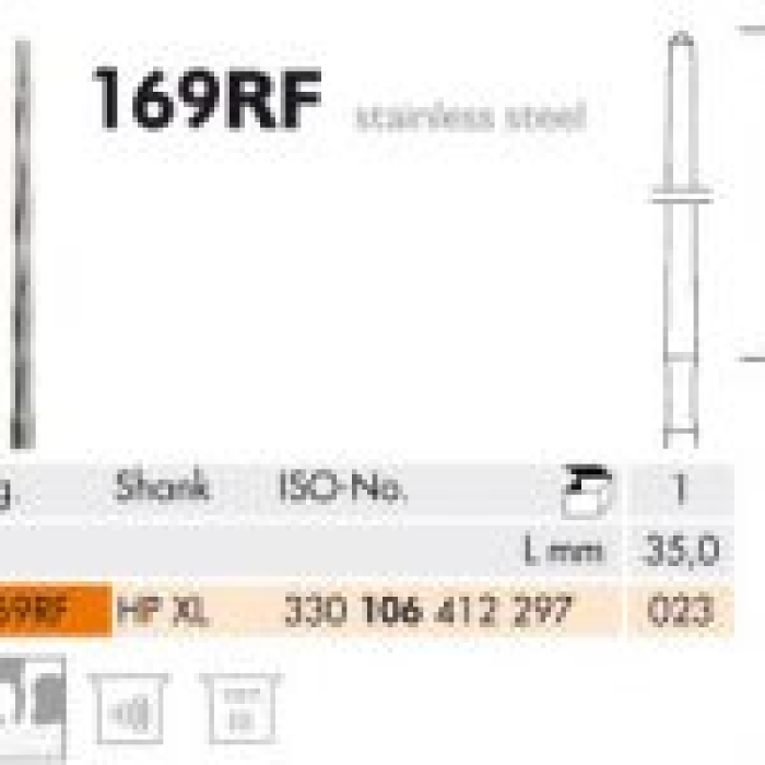 MEISINGER HPXL ÇELİK CERRAHİ FREZ RF Lindeman Stainless Steel 023