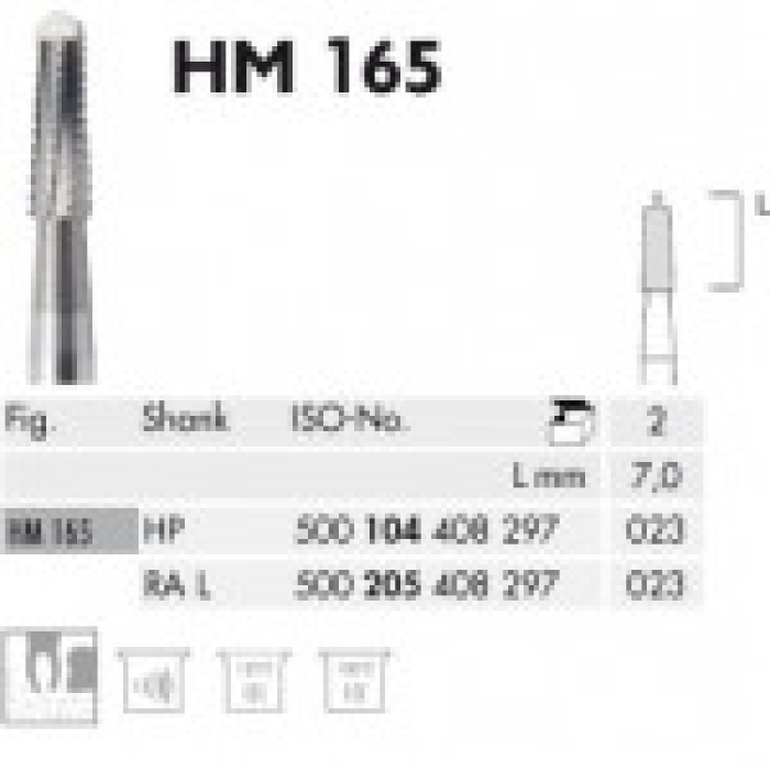 MEISINGER RAL-HP TUNGUSTEN CERRAHİ FREZ HM 165 Alev 023