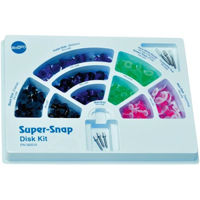 Shofu Super Snap Rainbow Kompozit Cilalama ve Bitirme Disk Seti 180li