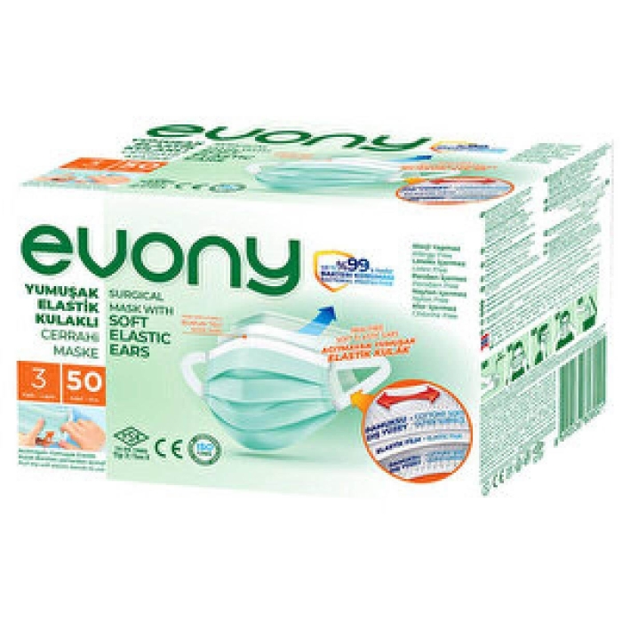 Evony 3 Katlı Cerrahi Maske